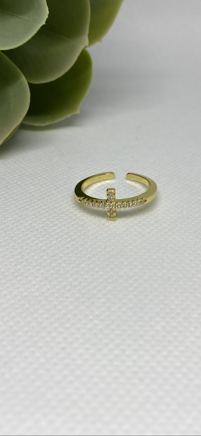 Cross Pavé Ring