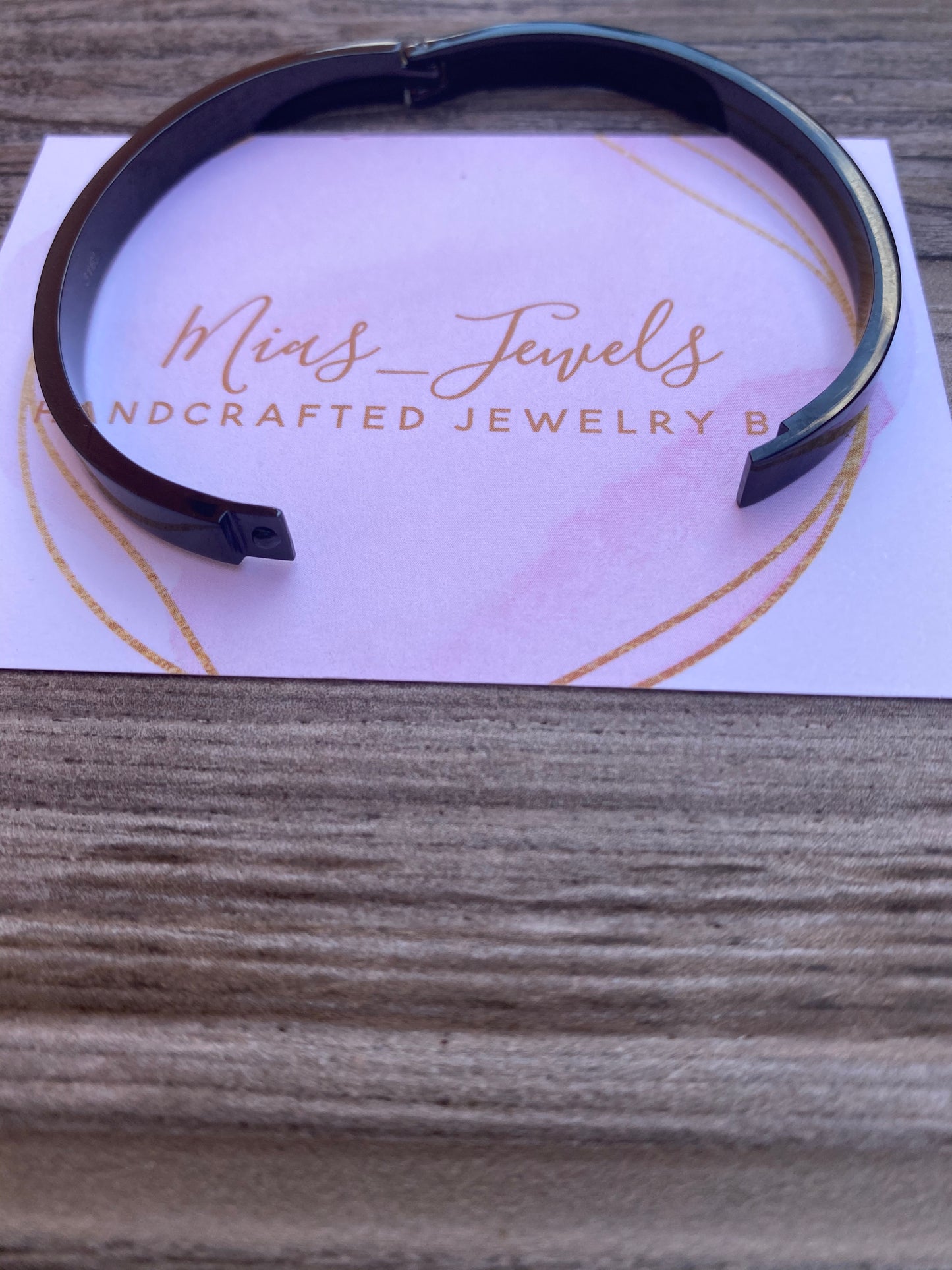 Hamsa And Evil Eye Black Bangle