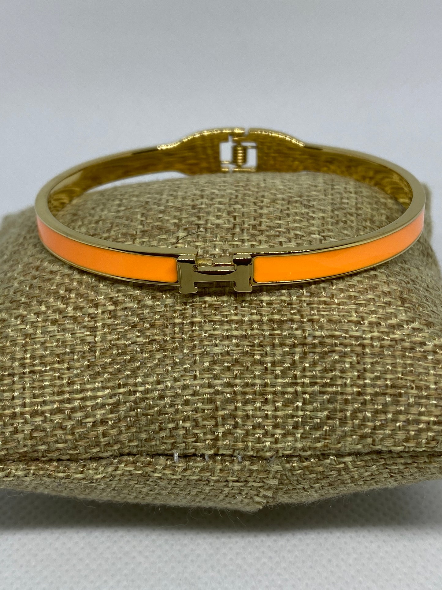 H Clasp Enamel Bangle