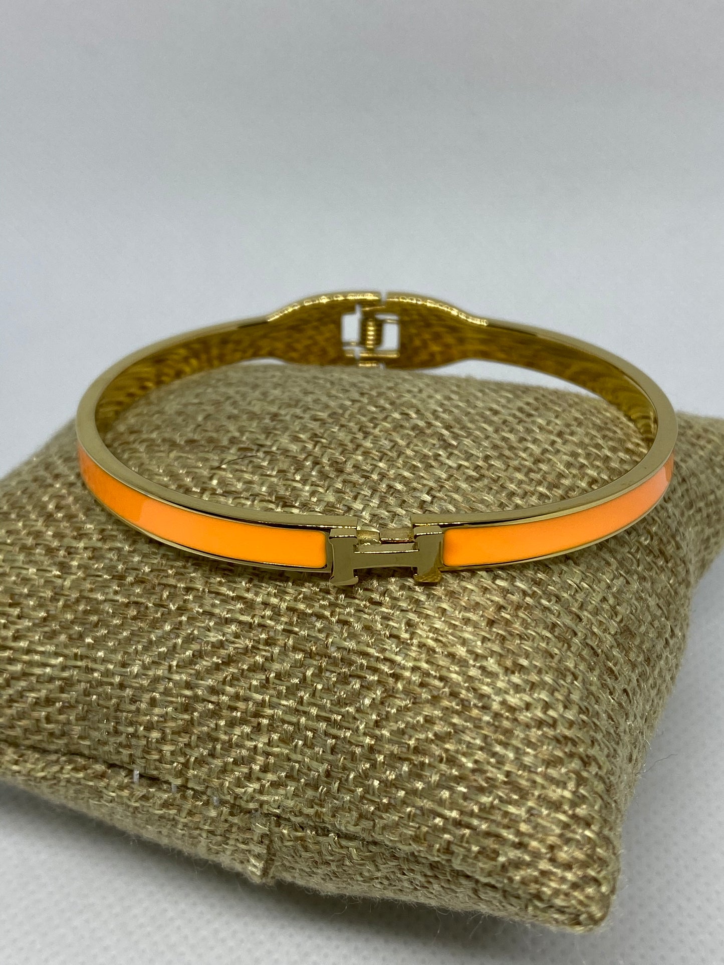 H Clasp Enamel Bangle