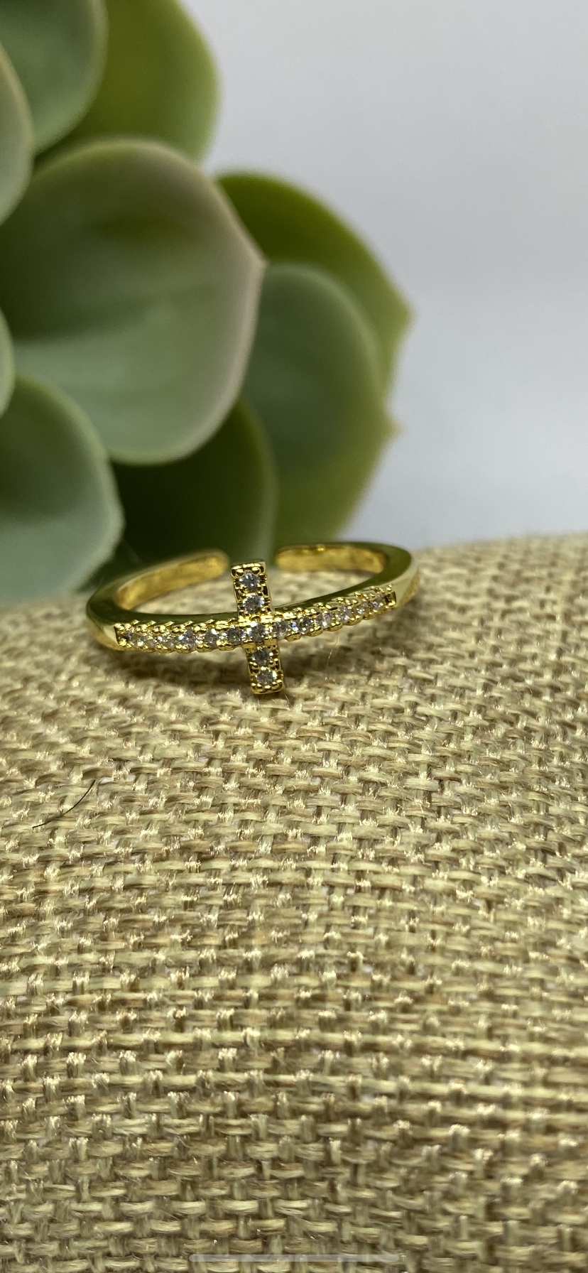 Cross Pavé Ring