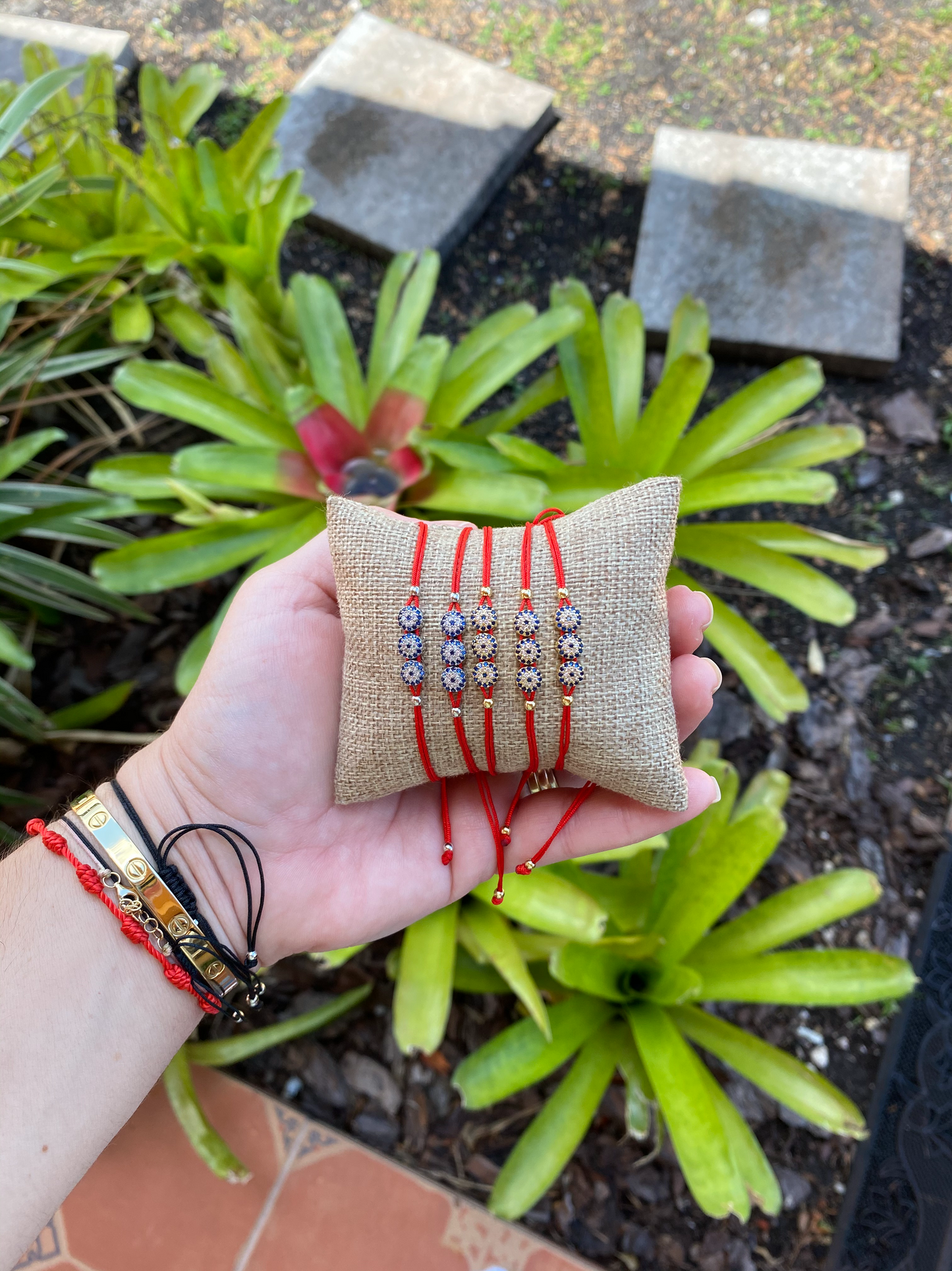 Three Evil Eye Red String