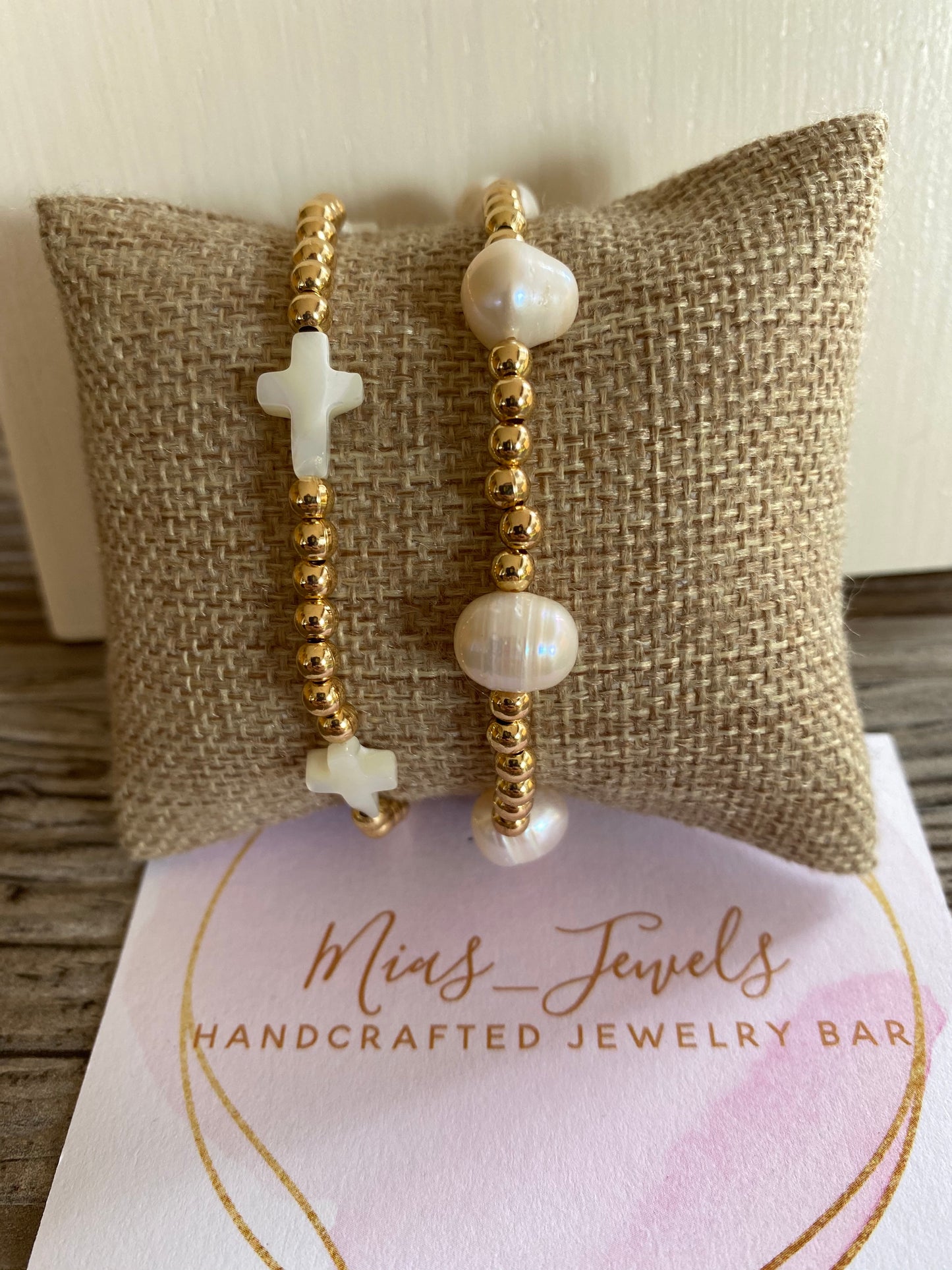 Fresh Water Pearl Cross Stack